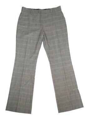 NWOT Frame Le Mini Boot High Rise Wool Blend Plaid Creased Pants Size 14 (33L)